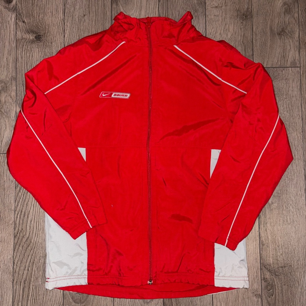 Vintage Nike Bauer 90’s Red Jacket
